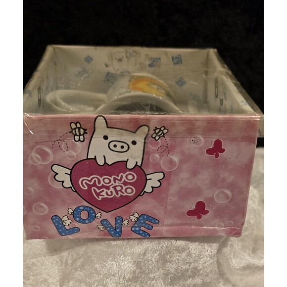 Monokuro Boo Mug With Lid and Spoon Pier One Imports In Box Rare - Picture 9 of 10